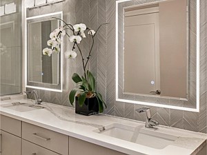 Sonoma Tile - Astoria Flute Herringbone in Manhattan Gloss